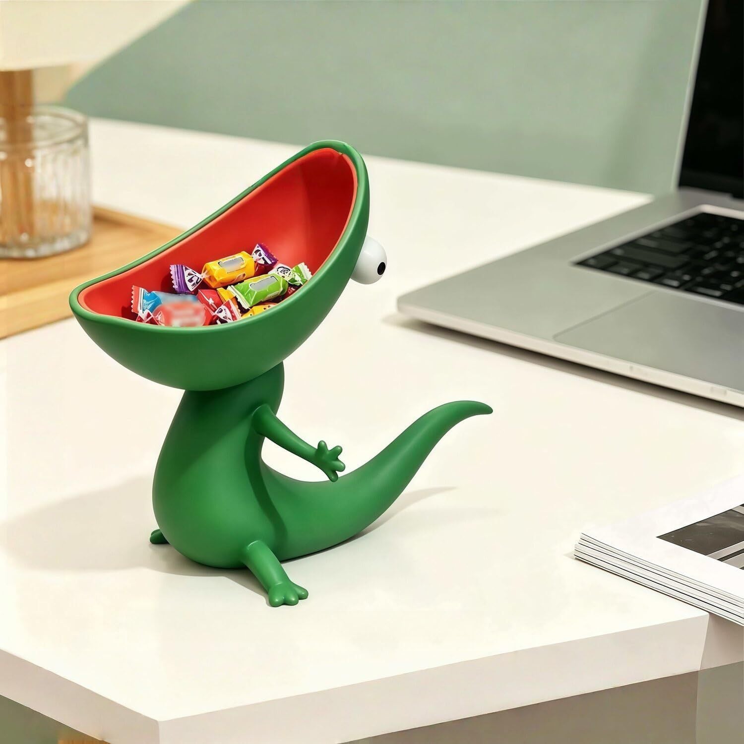 Craft Ornament of Open‑Mouthed Lizard
