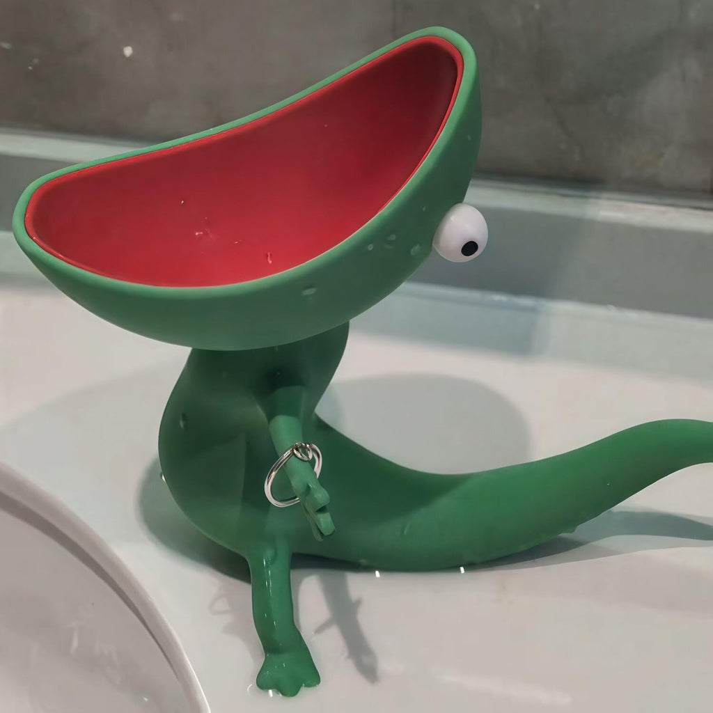 Craft Ornament of Open‑Mouthed Lizard