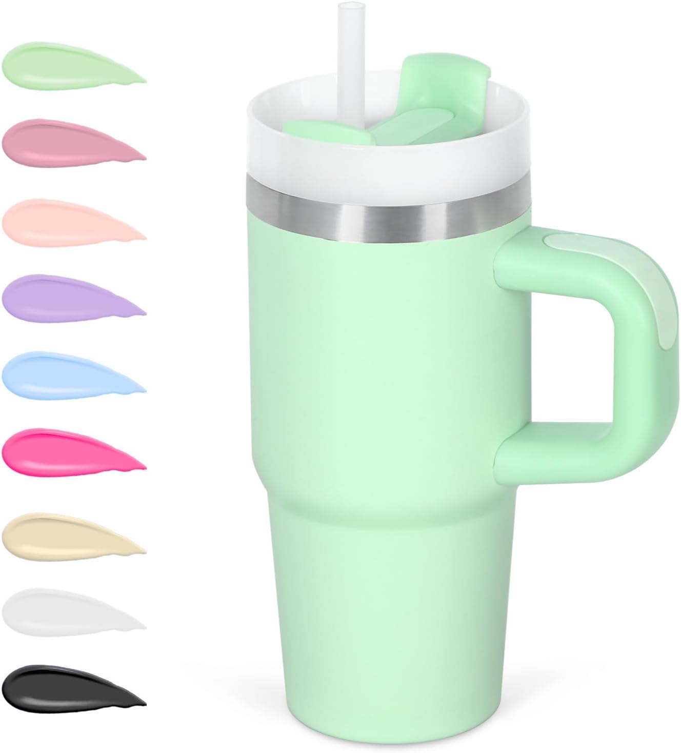 14 Oz Tumbler with Handle and Straw for Kids