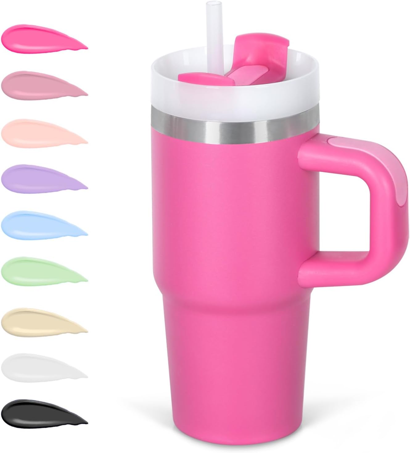 14 Oz Tumbler with Handle and Straw for Kids
