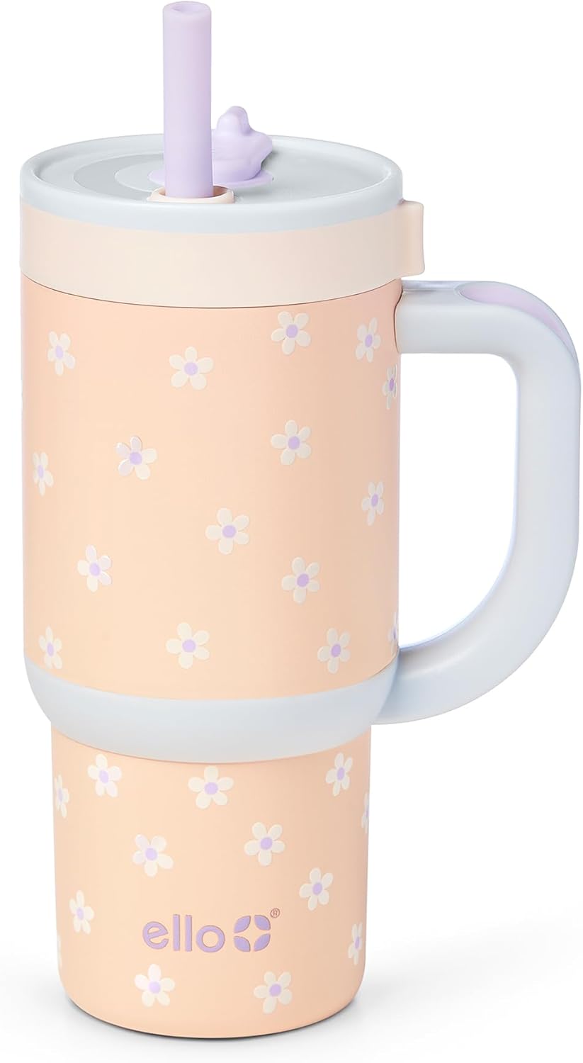 18oz Stainless Steel Kids Tumbler with Handle & Retracting Straw