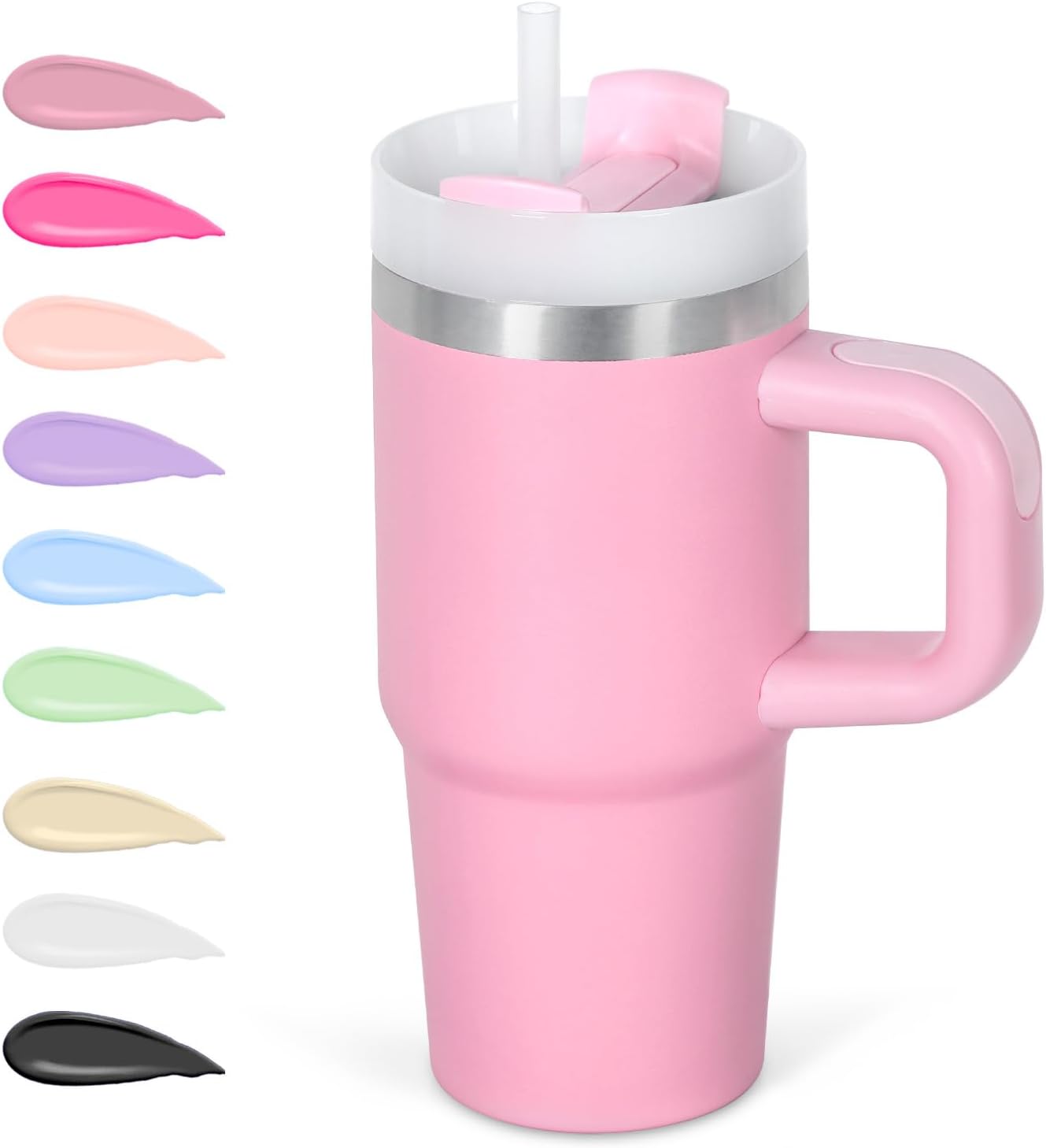 14 Oz Tumbler with Handle and Straw for Kids