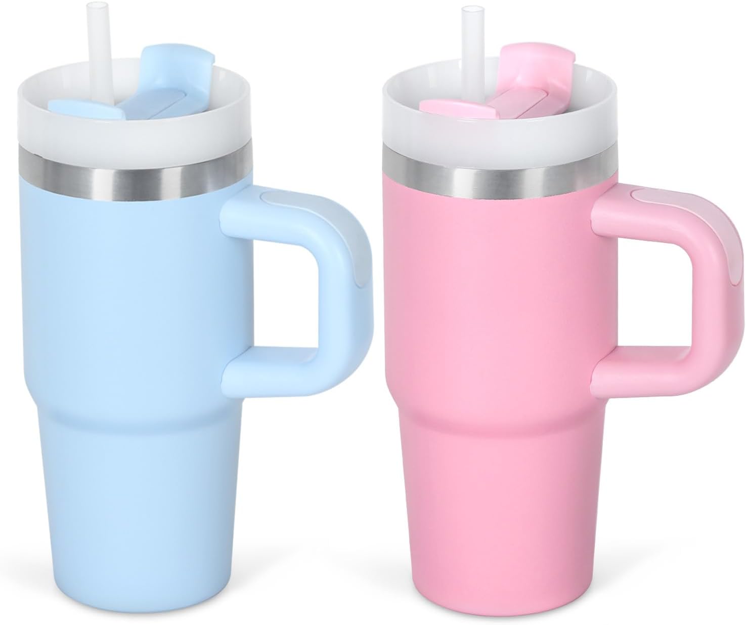 14 Oz Tumbler with Handle and Straw for Kids