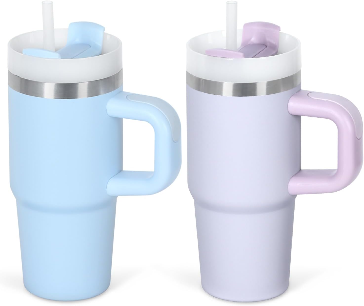 14 Oz Tumbler with Handle and Straw for Kids