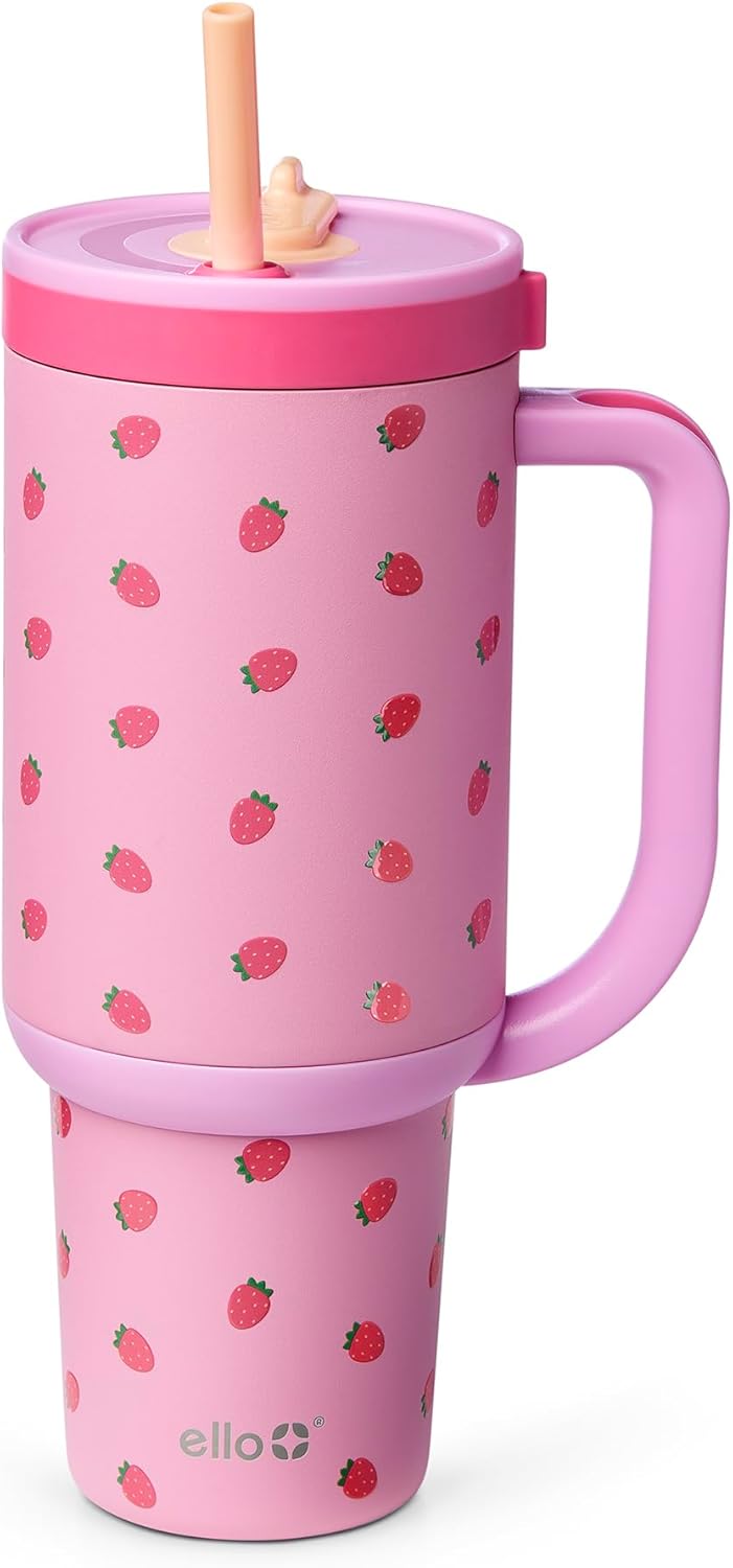 18oz Stainless Steel Kids Tumbler with Handle & Retracting Straw