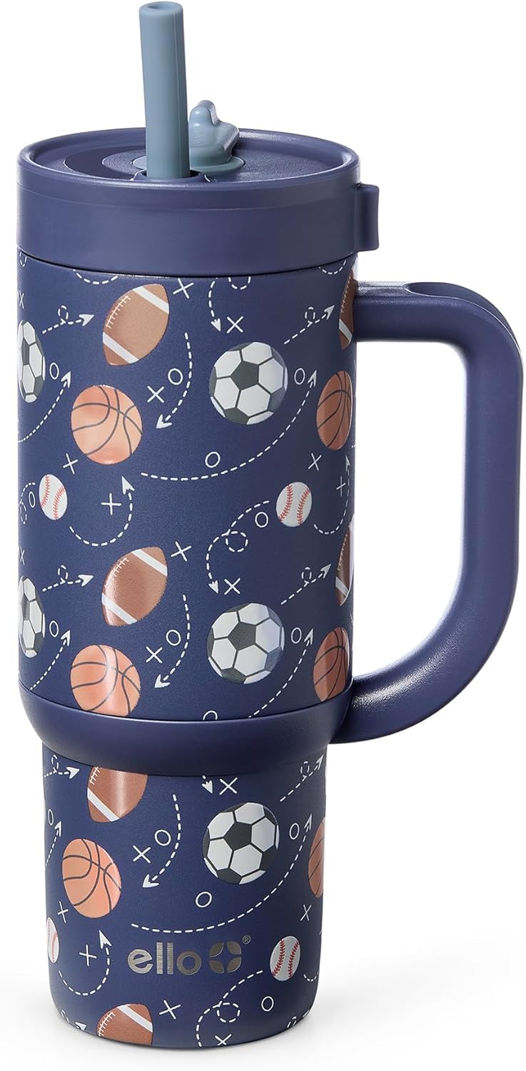 18oz Stainless Steel Kids Tumbler with Handle & Retracting Straw