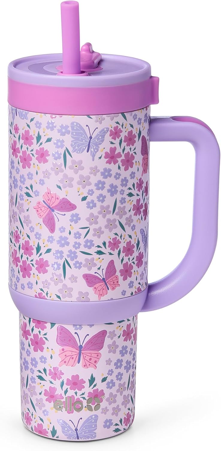 18oz Stainless Steel Kids Tumbler with Handle & Retracting Straw