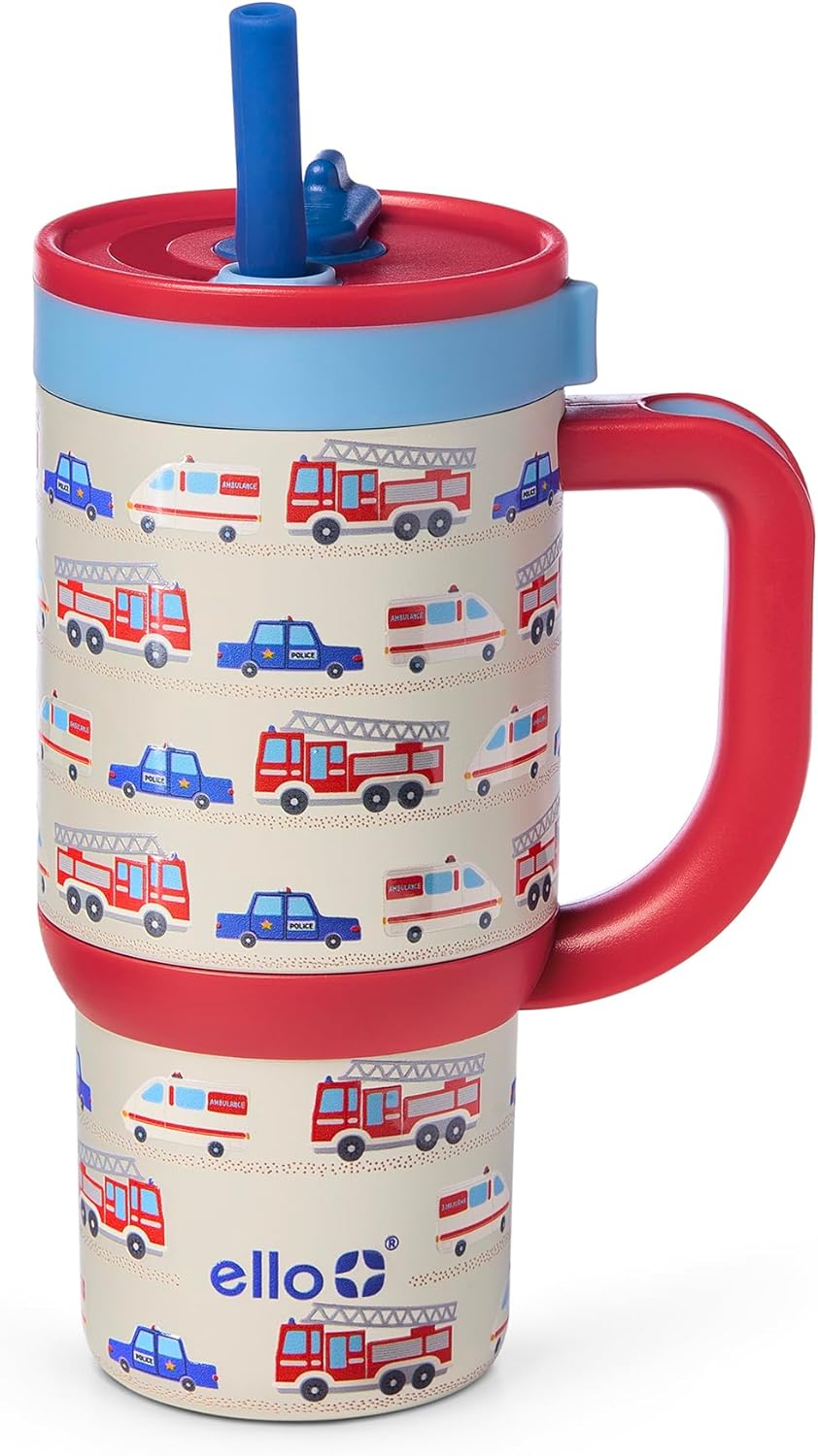 18oz Stainless Steel Kids Tumbler with Handle & Retracting Straw